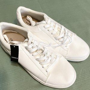 TORRID White Wide Width Canvas Sneaker
